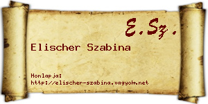 Elischer Szabina névjegykártya