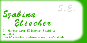 szabina elischer business card
